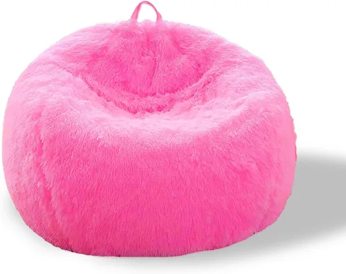 Miniatura 61 de BCU Funda para Silla Puf Ultra Suave Esponjosa de Piel Sintética Falsa Funda para Puf de Felpa Funda para Sillas de Sala de Estar para Adultos