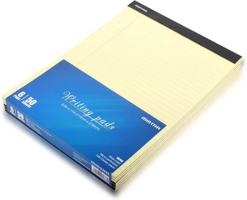 Miniatura 2 de Mintra Office - Anotador con renglones, 50 hojas por anotador; anotador micro perforado, para la escuela, la universidad, la oficina, el trabajo