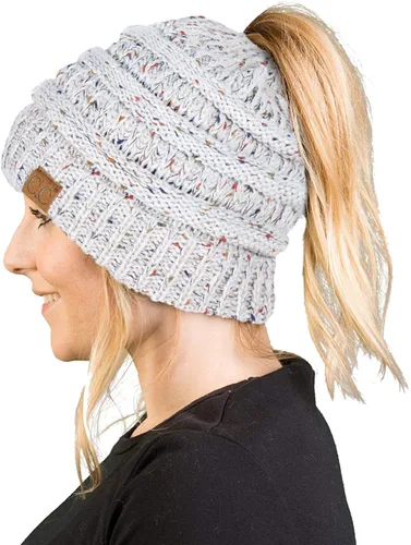 Miniatura 25 de Funky Junque - Gorro para mujer con ranura para cola de caballo