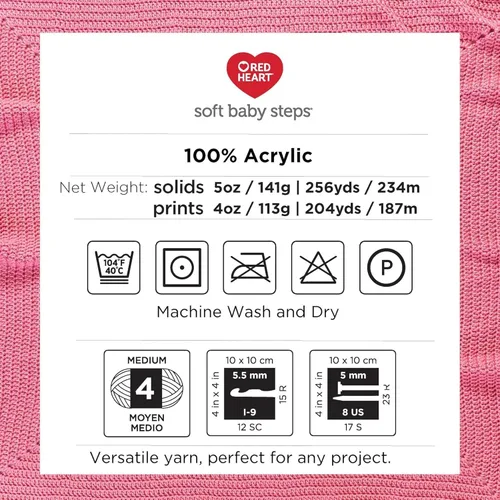 Miniatura 3 de Red Heart Soft Baby Steps madeja de lana, Aqua