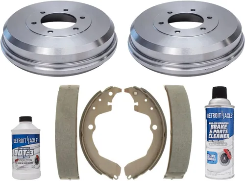 Miniatura 40 de Detroit Axle - Kit de freno trasero para Toyota Tacoma 2005-2019 de 6 orejetas, tambores de freno de disco, zapatas de freno semi-metálicas
