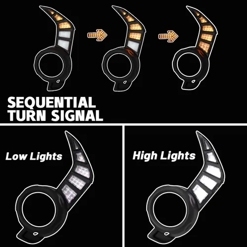 Miniatura 5 de Switchback - Lámpara LED ámbar blanca para parachoques delantero, antiniebla, diurna, señal de giro LED secuencial, compatible con Toyota 4Runner
