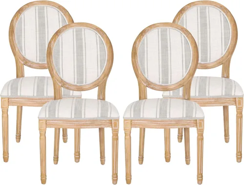 Miniatura 19 de Christopher Knight Home Phinnaeus Silla de comedor de tela beige de poliéster (juego de 2), juego de 2 piezas
