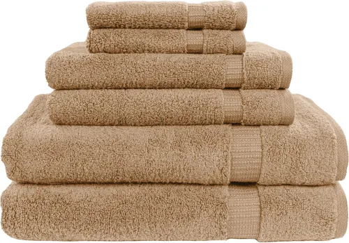 Miniatura 11 de MyPillow MyTowels - Juego de 6 toallas de baño, 100% algodón, suaves y absorbentes, para baño, 2 toallas de baño, 2 toallas de mano, 2 paños