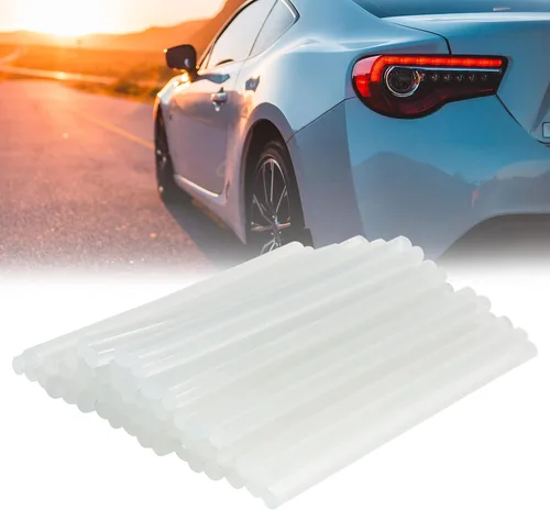 Miniatura 2 de X AUTOHAUX 50 unidades de 0.276 in x 5.906 in barras de pegamento caliente auto cuerpo sin pintura reparación de abolladuras para coche Claro