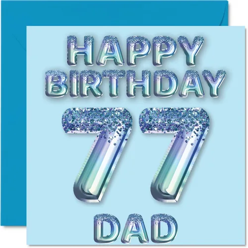 Miniatura 164 de Stuff4 Tarjeta de primer cumpleaños para niños, globo de fiesta con purpurina azul, tarjetas de feliz cumpleaños para niño de 1 año, nieto, hijo, 57
