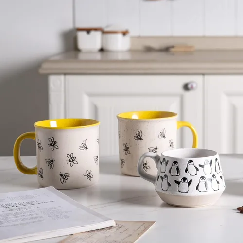 Miniatura 6 de AmorArc Tazas de café de cerámica grandes de 22 onzas, tazas de sopa de gran tamaño con mango grande para hombres, mujeres, papá, mamá, taza grande