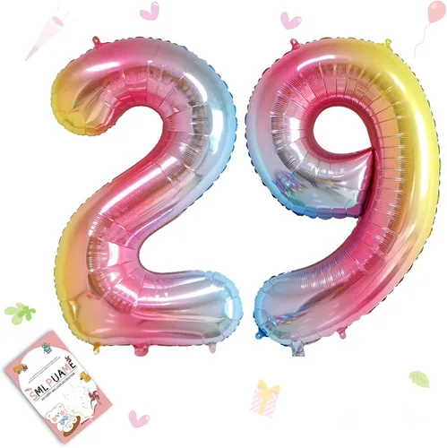 Miniatura 217 de Globos de números de 40 pulgadas del 0 al 9 dorados grandes del número 0, globos digitales para suministros de decoración de celebración de fiesta