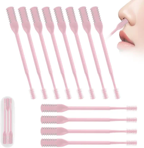 Miniatura 22 de Cortador de vello nasal 2 en 1, herramienta de eliminación de vello nasal mejorada con rotación de 360°, cuchilla de vello de nariz de doble cara