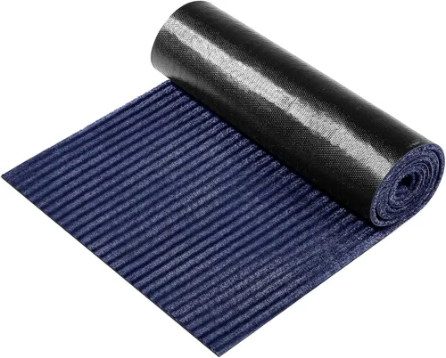 Miniatura 11 de Nuanchu Tapete grande a rayas semiacabado, impermeable, con forro de goma, para interiores y exteriores, para clima húmedo, rascador de zapatos