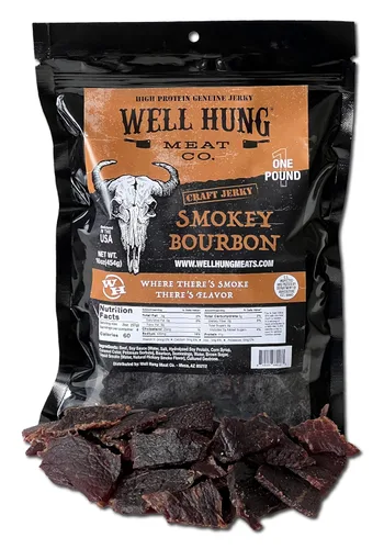 Miniatura 8 de Well Hung Meats Paquete de Muestra de 8 Unidades Carne Seca Artesanal de Res 8x2oz Bolsas Resellables