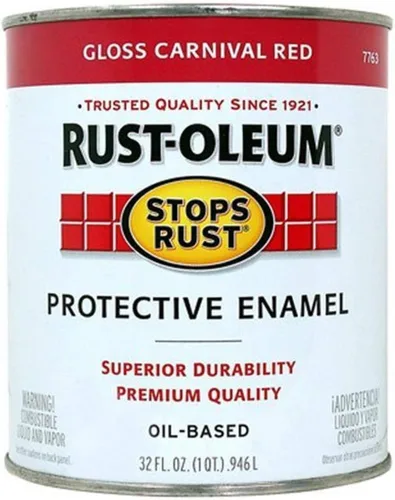 Miniatura 31 de Rust-Oleum 7765502 - Pintura anti-óxido para aplicación con brocha, cuarto de galón, color rojo real brillante, (paquete de 1)