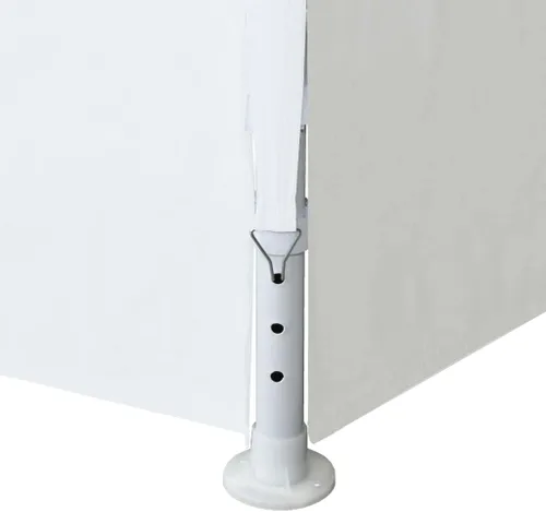 Miniatura 4 de Toldo desplegable, toldo con paredes laterales, kiosco para parrilla, tienda de campaña de 9 pies 10 pulgadas x 9 pies 10 pulgadas, color blanco