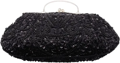 Miniatura 3 de Bolso de noche de lentejuelas vintage de los años 20 para mujer, bolso de noche formal cruzado de noche, baile de graduación, cóctel, fiesta, bolsos
