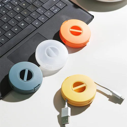 SITAKE Organizador de cables de 4 piezas, organizador de cables portátil retráctil, organizador de cables flexible de 4 colores para el hogar,