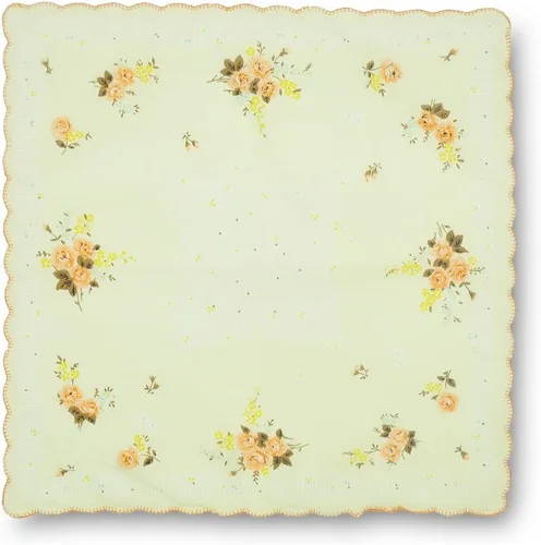 Miniatura 6 de GB - Pañuelos 100 algodón para mujer surtidos con borde ondulado y estampado floral 12 piezas