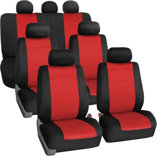Miniatura 25 de FH Group Juego completo de fundas de neopreno impermeables para asiento de automóvil, de tres filas y 7 plazas, listas para bolsa de aire