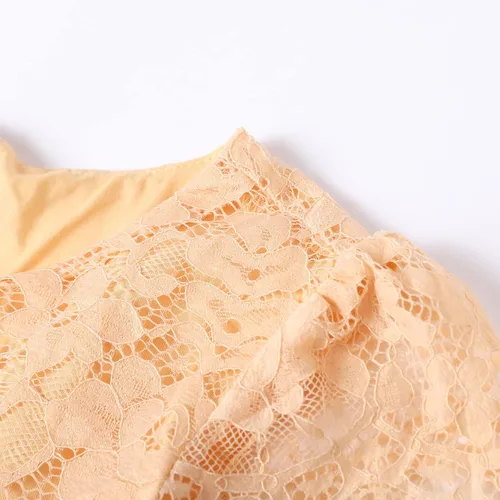 Miniatura 3 de Rysly Vestido largo de encaje para niña, vestido de princesa tutú de tul para niños