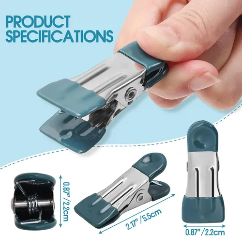 Miniatura 7 de Pinzas de Ropa Resistentes Paquete de 30, Clips de Metal de 2.17 Pulgadas, Pinzas para Ropa para Secado de Fotos Tendedero Lavandería Calcetines