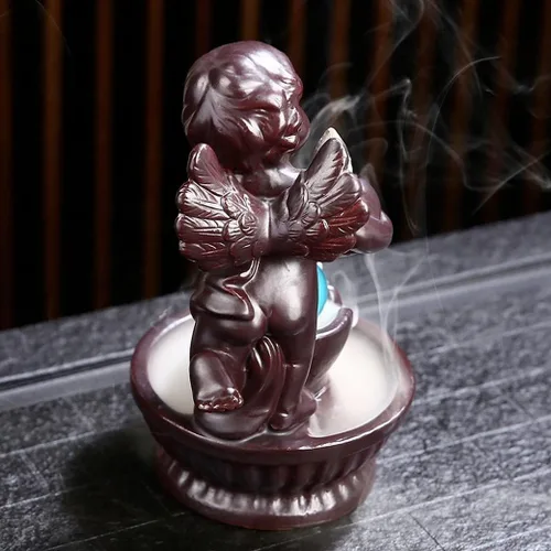 Miniatura 3 de Quemador de incienso de cerámica para niños, diseño de cascada de humo, incensario de reflujo, soporte para incienso, decoración del hogar Zen