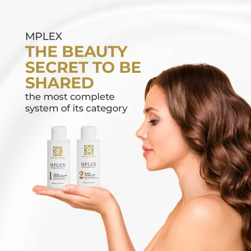 Miniatura 6 de MPLEX 1&2, crema de tratamiento capilar, regenerador de bonos y estabilizador de enlaces, para uso profesional, tratamiento químico, cabello dañado