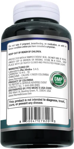 Miniatura 8 de FITO MEDIC'S Suplemento de L-carnitina de laboratorio, fórmula de acetil L-carnitina, 200 cápsulas