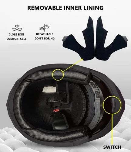 Miniatura 3 de Casco modular con Bluetooth abatible, de cara completa, doble visera solar, certificado por DOT, altavoz dual integrado con micrófono, cascos de 3