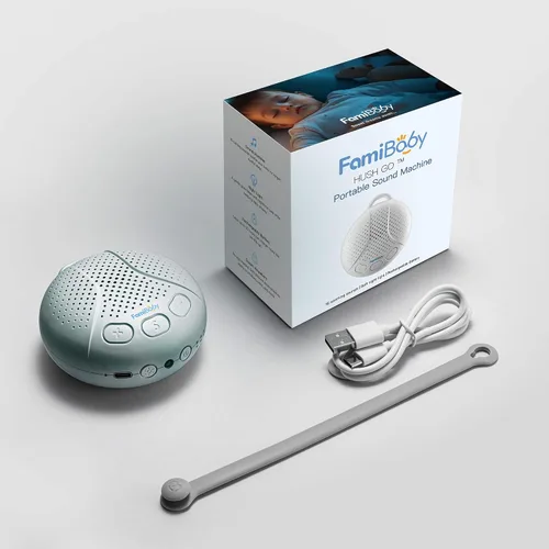 Miniatura 8 de Máquina de ruido blanco para bebés y niños - Chupete de sueño para bebés Máquina de sonido portátil con luz nocturna para guardería 16 sonidos