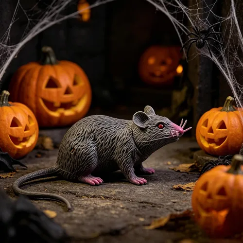 Miniatura 7 de Rata falsa ratones de goma grandes, ratas de plástico realistas, accesorios de Halloween, imitación aterradora para bromas, regalos prácticos