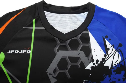 Miniatura 4 de JPOJPO Camiseta de ciclismo para hombre, camiseta de manga larga para jóvenes, todoterreno, para motocicleta, ropa de bicicleta, anti-UV