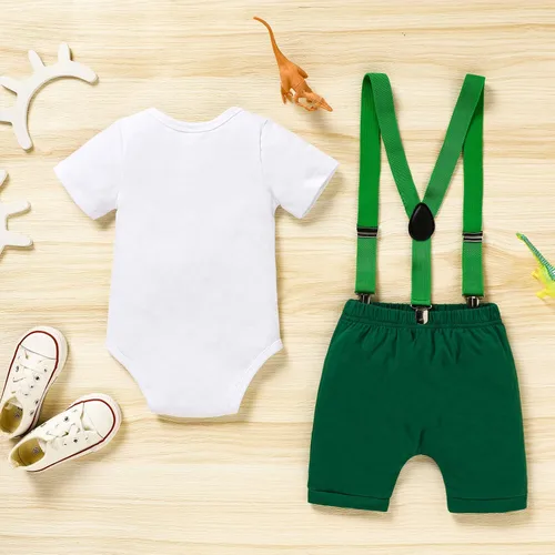 Miniatura 3 de GRNSHTS Ropa divertida de primer cumpleaños para bebé niño, mameluco con pajarita, mameluco para tartas