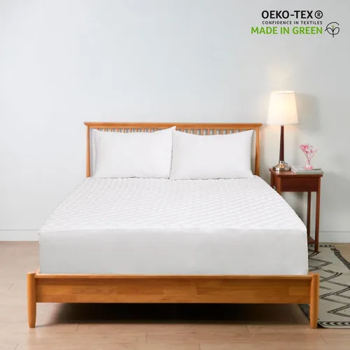 Miniatura 7 de Royale Linens Cubrecolchón tamaño Queen – Protector de colchón acolchado suave – Bolsillo profundo ajustable que se adapta a hasta 16 pulgadas