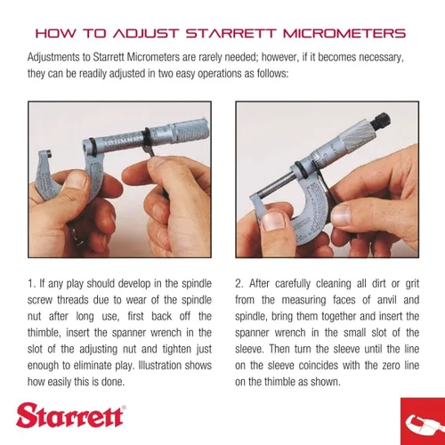 Miniatura 6 de Starrett 449 Profundímetros Vernier tipo micrómetro, pulgadas, 1