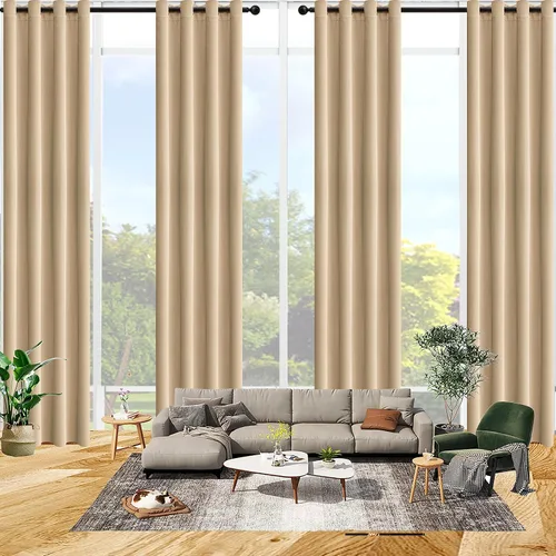 Miniatura 15 de Qiseca Cortinas extralargas de 132 pulgadas de largo para sala de estar, cortinas de techo de 11 pies, ventanas altas hechas a medida de 2 pisos