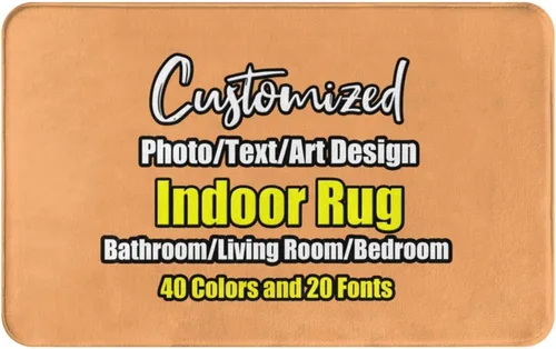 Miniatura 70 de sophiehome Customzied - Alfombras de baño con imagen de texto, alfombra de franela personalizada para interiores para el hogar, dormitorio, baño