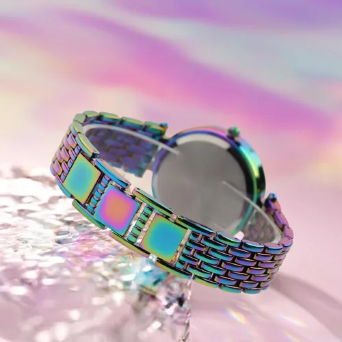 Miniatura 2 de Bisley Reloj de 1.417 in para mujer, bandas de metal, fácil de leer, esfera de moda, impermeable, analógico