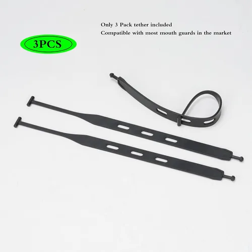 Miniatura 5 de LUAAT - Paquete de 3 correas para protector bucal, correa de repuesto universal para fútbol, boxeo, taekwondo, hockey, baloncesto, lacrosse, casco