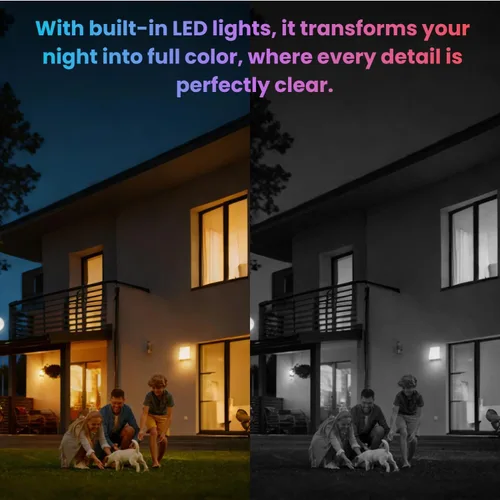 Miniatura 8 de Cámaras de seguridad solares inalámbricas para exteriores, cámaras de visión de doble lente 2K de 360° para seguridad del hogar, WiFi de 2.4/5 GHz
