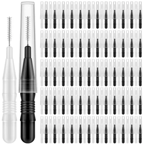 Miniatura 8 de MAPVOLUT 120 Piezas Cepillo Micro para Cejas con Tapa Cepillo de Laminación de Cejas Spoolies para Cepillo de Cejas y Pestañas Relleno y Elevación
