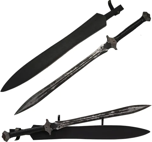 Miniatura 10 de Cuchillo machete de hoja de acero de alto manganeso para corte de árboles, resistente, full tang, para supervivencia al aire libre, caza, táctica