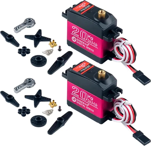 2 unids DS3218 44.1 lbs servo 270 grados de alto par impermeable servo engranaje de metal completo con servo bocina 25T 4.8-6.8V para 1/8, 1/10,
