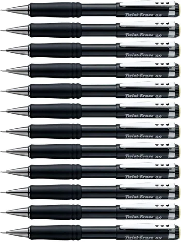 Miniatura 4 de Pentel Twist-Erase III - Portaminas mecánico (0.9 mm), barril color negro