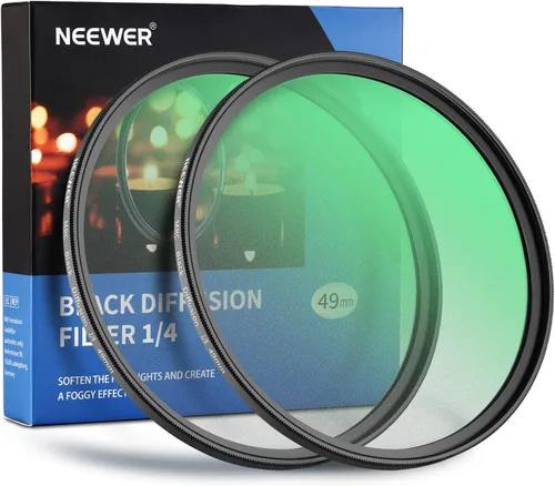 Miniatura 14 de NEEWER Difusión negra de 3.031 in, 1 filtro, filtro de efecto cinematográfico de ensueño, ultra delgado, repelente al agua, resistente a