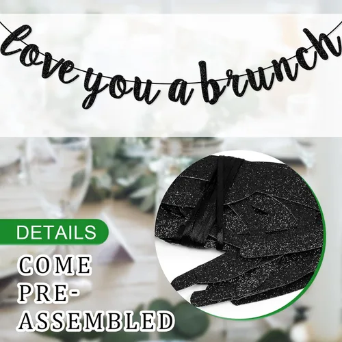 Miniatura 3 de Cartel de Love You A Brunch, decoración de fiesta de cumpleaños, fiesta de compromiso, brunch, adorno de banderines de fiesta de brunch