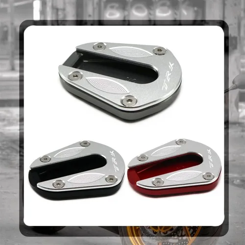 Miniatura 2 de SCUUBE Para Benelli TRK 502X 502 TRK502X 2017-2019 TRK502 Soporte lateral de pie de motocicleta Placa de soporte Extensión de almohadilla de Negro