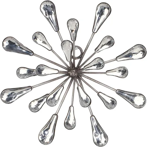 Tripar - pequeña estrella para pared de metal, decoración artística Plata