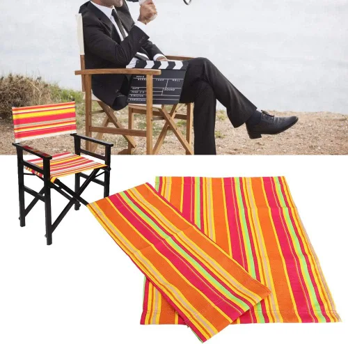 Miniatura 8 de Pilipane Lona de repuesto para silla de director, asiento y respaldo de silla de maquillaje, protector de taburete de lona de algodón para silla