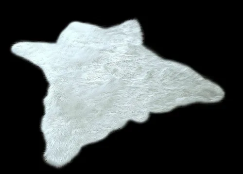 Miniatura 4 de Alfombra de piel sintética de alta calidad con piel de oso, pelo largo lanudo de felpa, piel, piel de oveja, alfombra para tiro