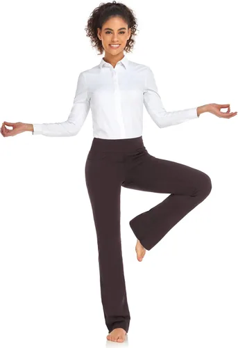 Miniatura 28 de Safort Pantalones de yoga con entrepierna de 28" 30" 32" 34"más amplios en la parte inferior para botas altas, 4 bolsillos, UPF50+