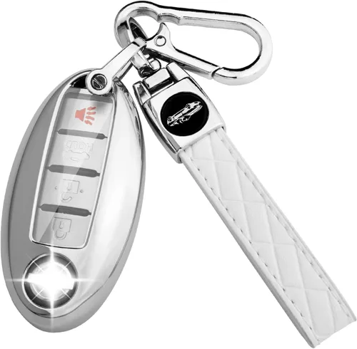 XIYANG TRADE Funda para llavero Nissan con llavero, carcasa de TPU suave protección completa para Altima Rogue Maxima Sentra Infiniti Armada Sedán
